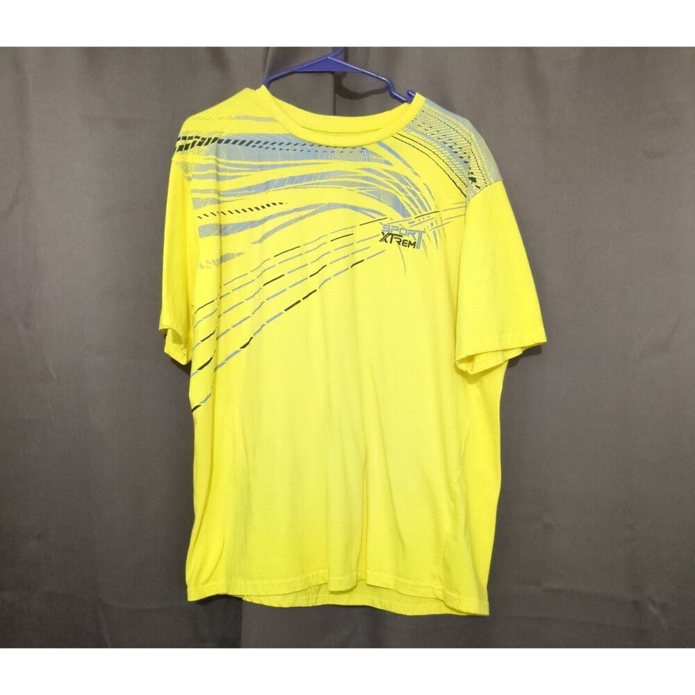 Atlas For Men Xtrem Sport Print Yellow T-Shirt Short Sleeve XL